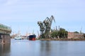 GdaÃâsk port, shipyard, cranes